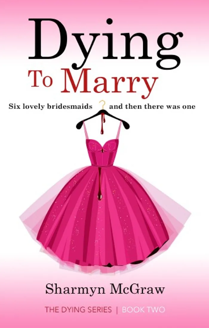 Dying to Marry cover: a pink bridesmaid dress on a hanger